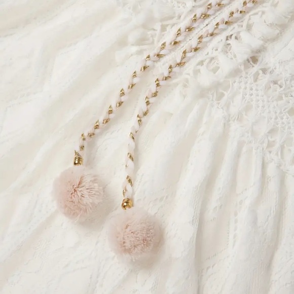 Vibrant Bohemian Lace Hem Maxi Swing Sundress - Picture 4 of 6